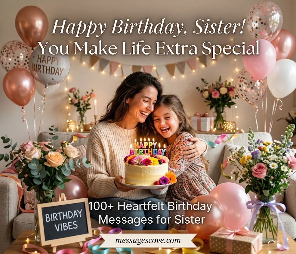 100+ Birthday Messages for Sister to Make Her Day Extra Special, Happy, Loved, and Unforgettable