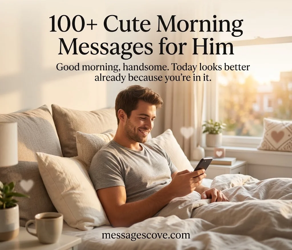 100+ Cute Morning Messages for Him to Make Him Smile, Feel Loved, and Start His Day Happily