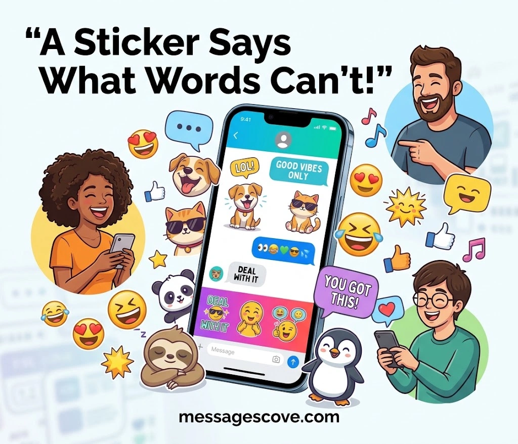 100+ Funny Stickers for Messages by Category
