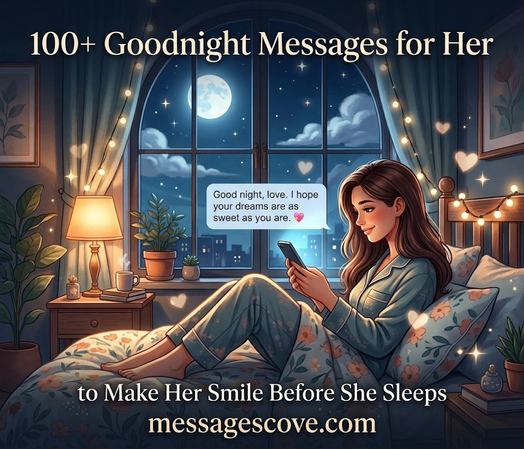 100+ Goodnight Messages for Her to Make Her Smile Before She Sleeps