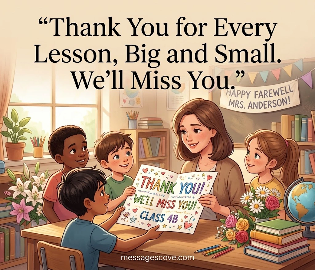 100+ Heartfelt Messages for Teachers Leaving Goodbye, Thank You & Farewell Wishes