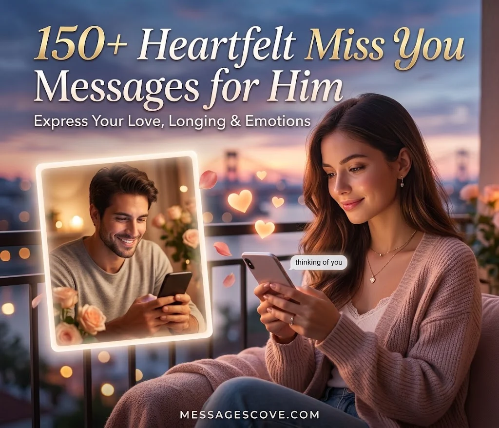 150+ Heartfelt Miss You Messages for Him to Express Your Love, Longing & Emotions