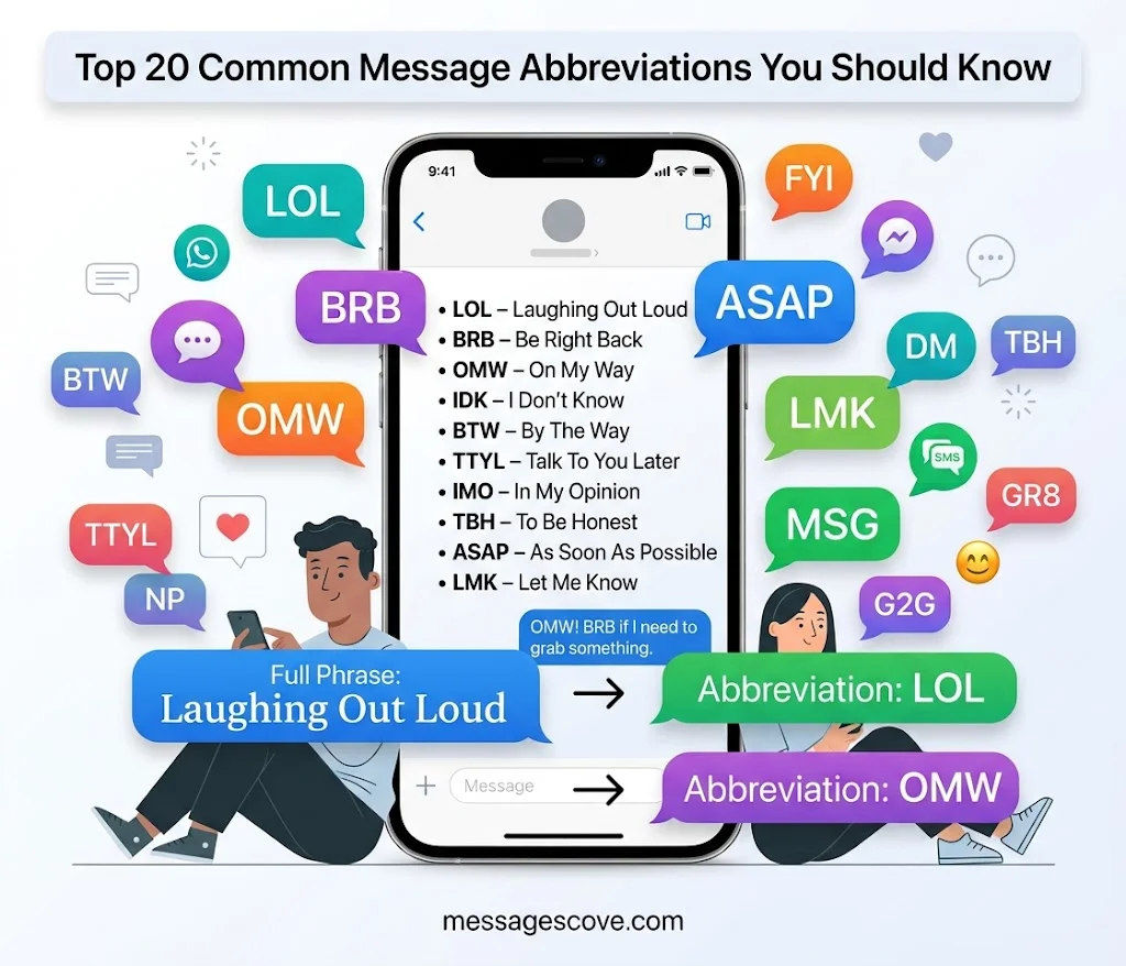 50+ Common Short Forms for Messages & Texting