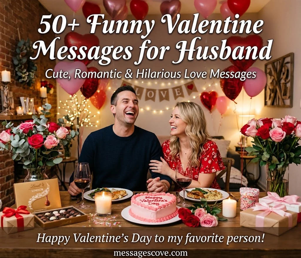 50+ Funny Valentine Messages for Husband Cute, Romantic & Hilarious Love Messages to Make Him Laugh