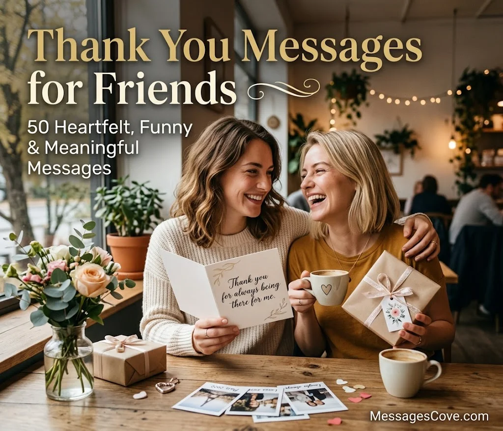 Heartiest Thank You Messages for Friends 50 Heartfelt, Funny & Meaningful Messages