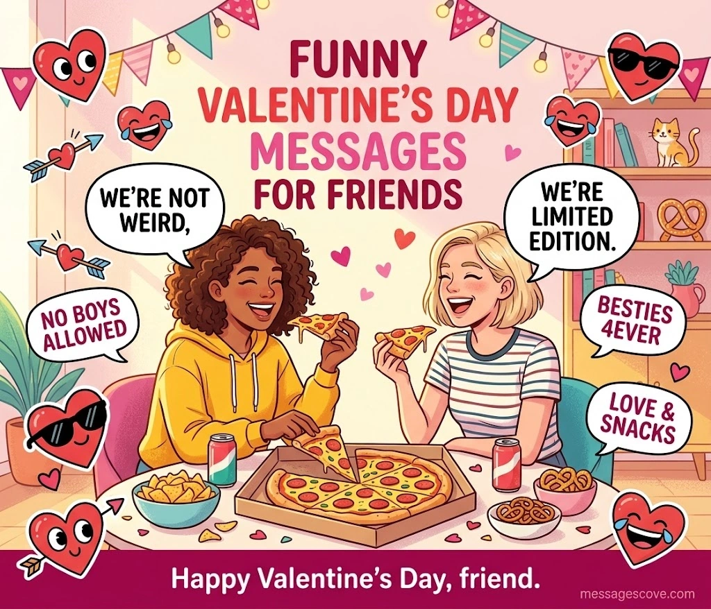 Funny Valentine's Day Messages for Friends