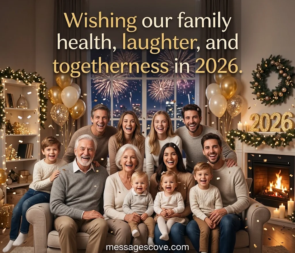 Short and Simple Happy New Year Wishes for Family in 2026