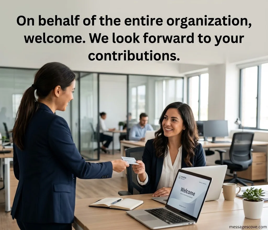 Warm welcome messages for remote and hybrid new hires
