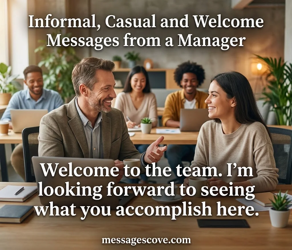 Welcome messages from the team