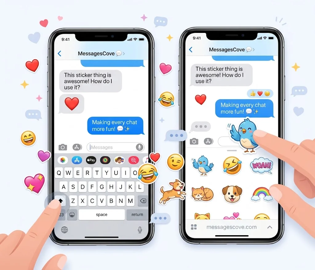 100+ Stickers for iPhone Messages to Make Every Chat Fun, Cute & Expressive