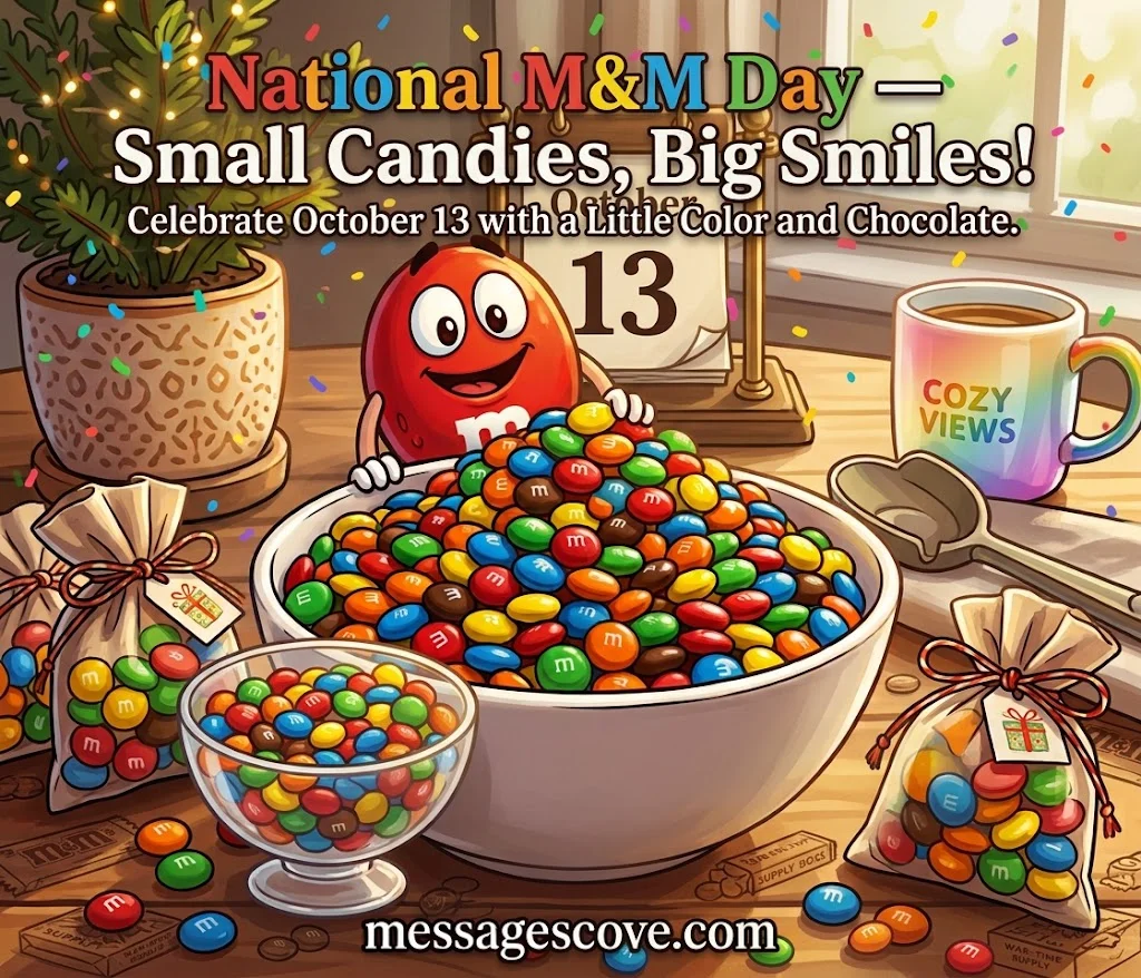 Colorful National M&M Day Messages and Captions