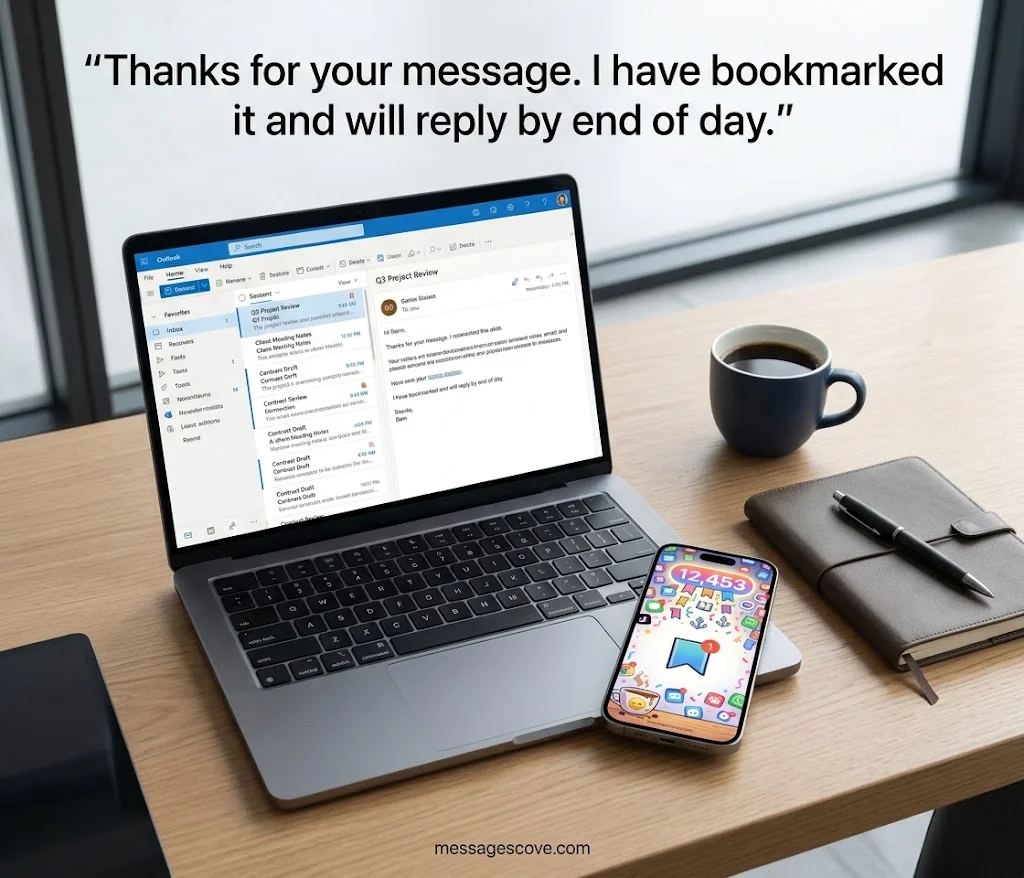 Here are polite, work-safe messages for colleagues and clients.