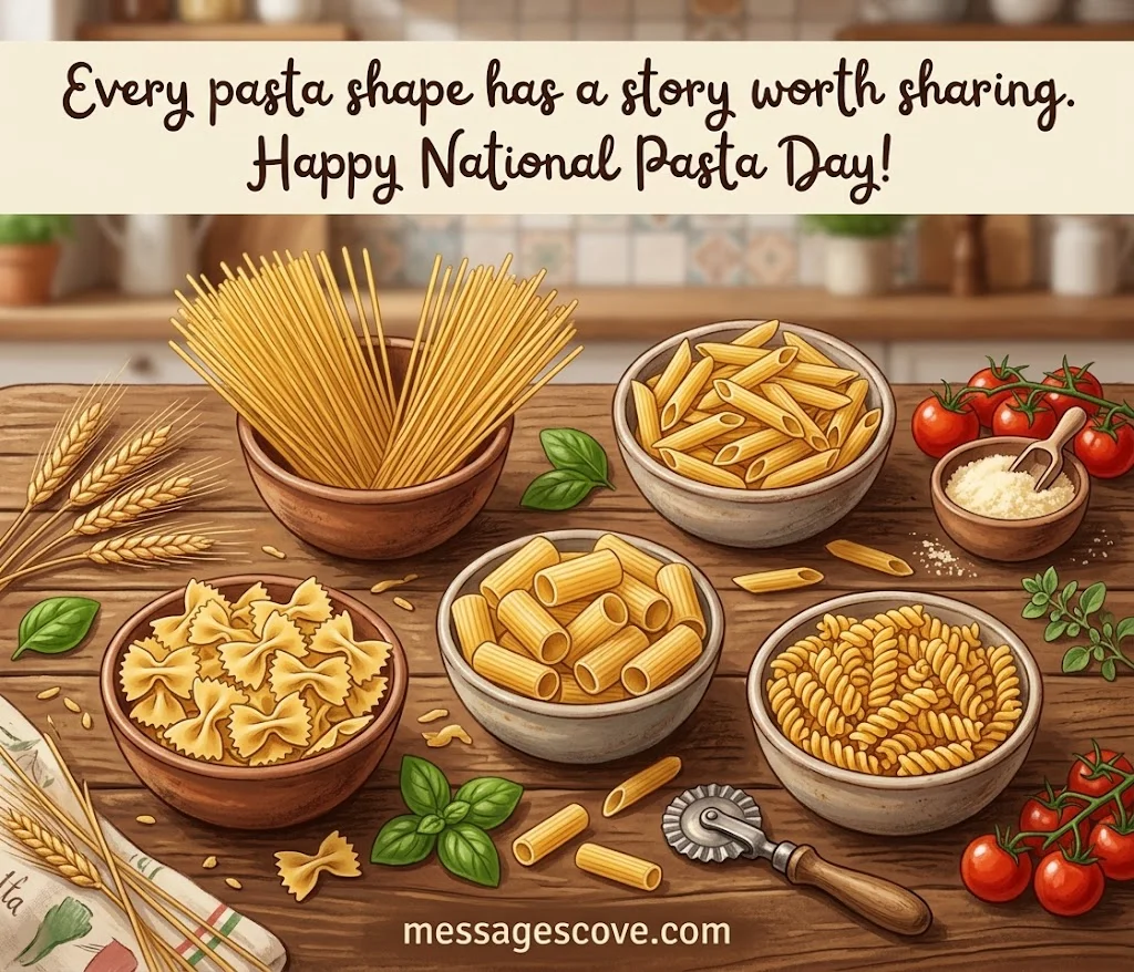 National Pasta Day Greetings and Captions