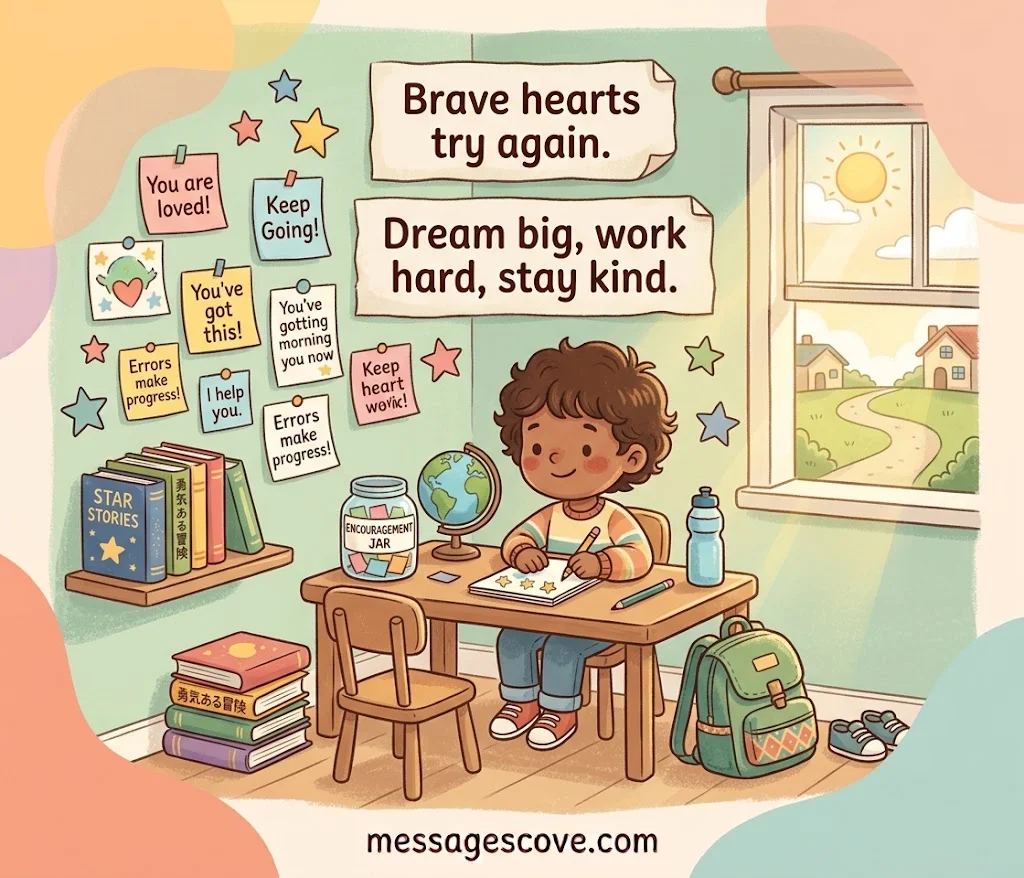 Notes for backpacks, lunchboxes, mirrors and pillows