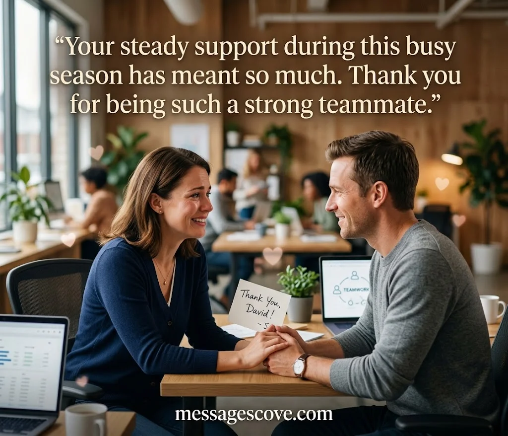 Short Appreciation Messages for Colleagues at Work